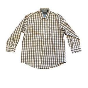 Mens ROPER White Black Yellow Plaid Long Sleeve Shirt sz 2XT Tall XX-Large‎
